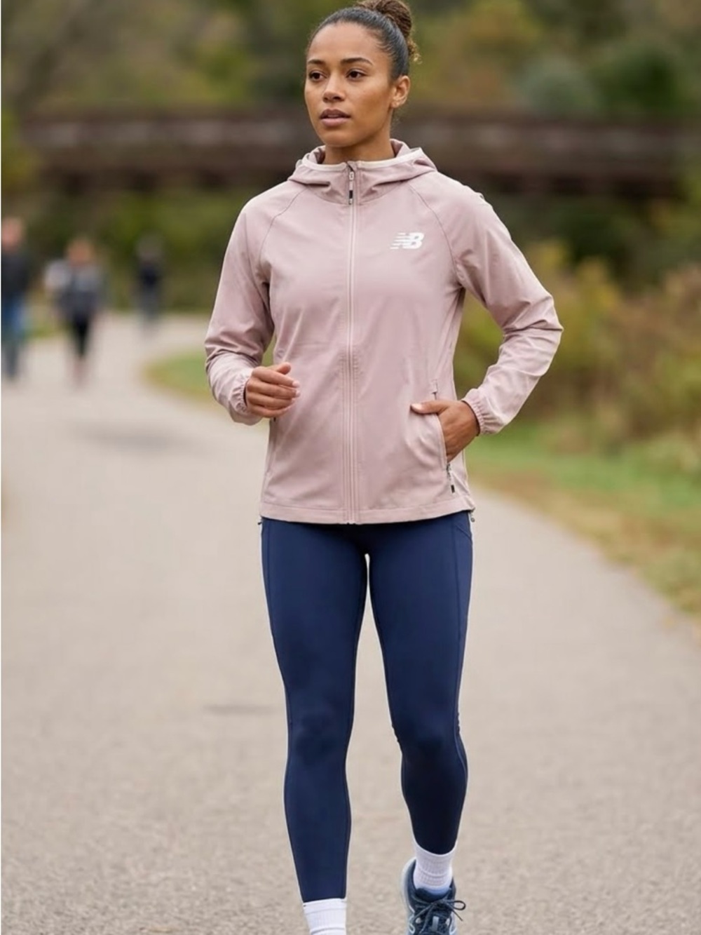 New Balance Women's Creamy Rose Hooded Zip Jacket